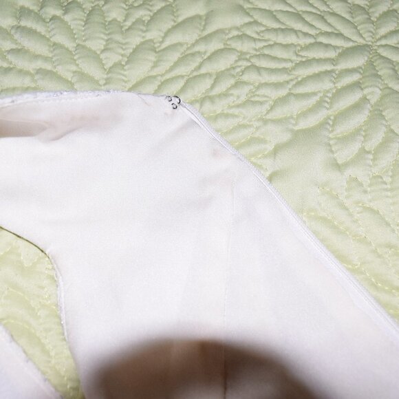 Theyskens' Theory Dystie Feckle Mini Dress 4 Ivory Boucle Tweed Fit And Flare - Picture 14 of 15